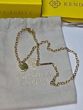 Kendra Scott Vermeil Gold Plated 925 Sterling Silver Hexagon Demi Fine Necklace